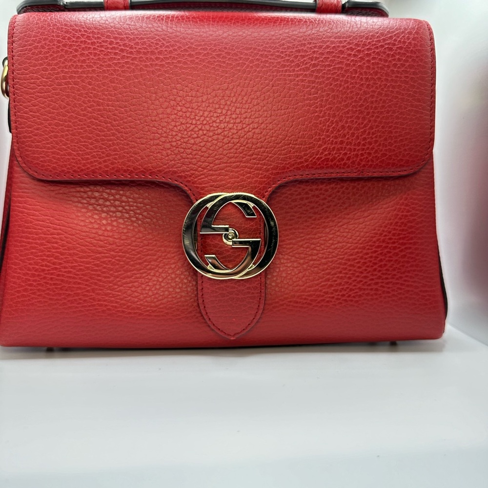 GUCCI Leather Shoulder Handbag Preowned
